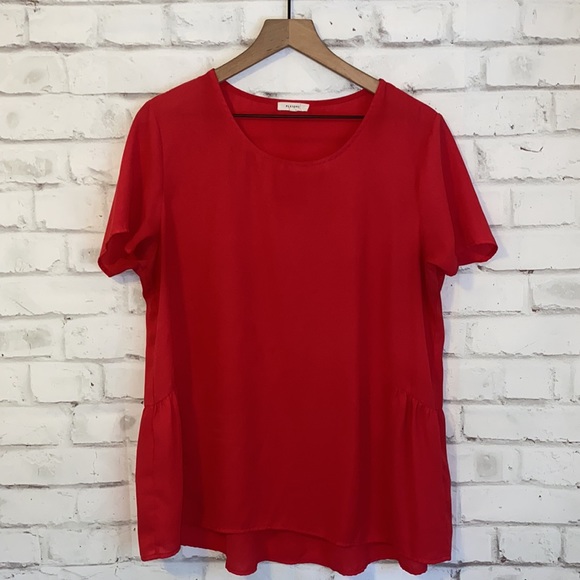 Pleione red babydoll blouse - Picture 3 of 4